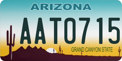 AZ license plate AAT0715