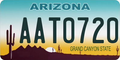 AZ license plate AAT0720