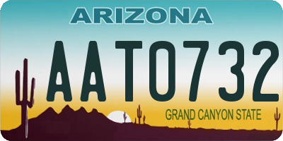 AZ license plate AAT0732