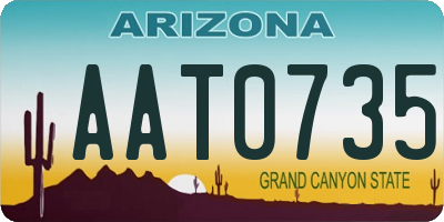 AZ license plate AAT0735