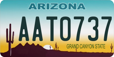 AZ license plate AAT0737