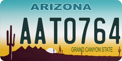 AZ license plate AAT0764