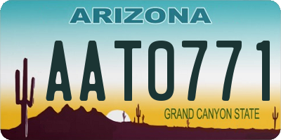AZ license plate AAT0771