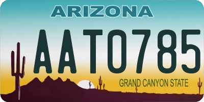 AZ license plate AAT0785