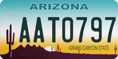 AZ license plate AAT0797
