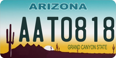 AZ license plate AAT0818