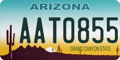 AZ license plate AAT0855