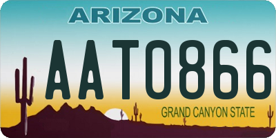 AZ license plate AAT0866
