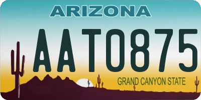 AZ license plate AAT0875