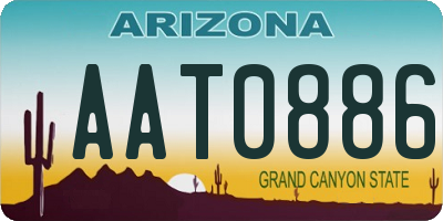 AZ license plate AAT0886