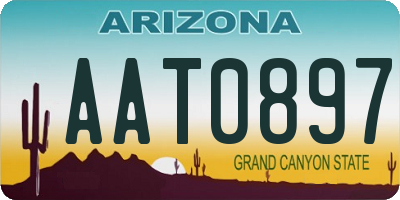 AZ license plate AAT0897