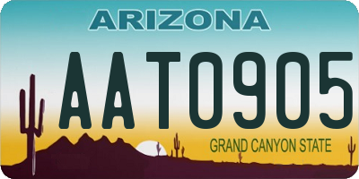 AZ license plate AAT0905