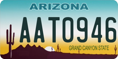 AZ license plate AAT0946