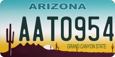 AZ license plate AAT0954