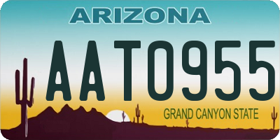 AZ license plate AAT0955