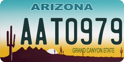 AZ license plate AAT0979
