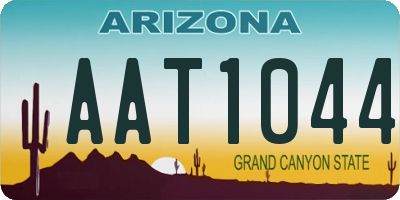 AZ license plate AAT1044