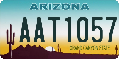 AZ license plate AAT1057