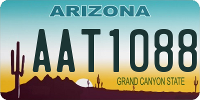 AZ license plate AAT1088
