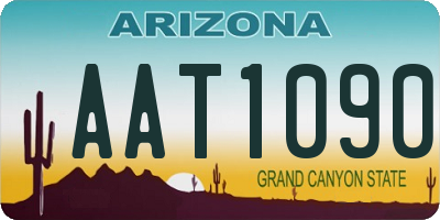 AZ license plate AAT1090