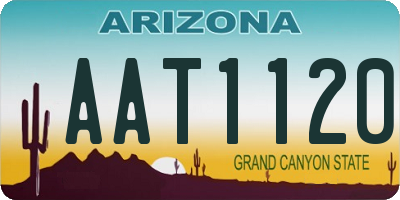 AZ license plate AAT1120