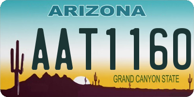AZ license plate AAT1160