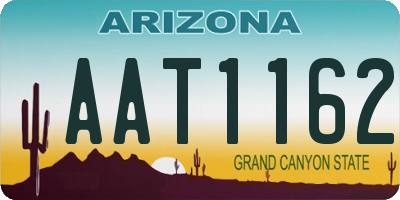 AZ license plate AAT1162
