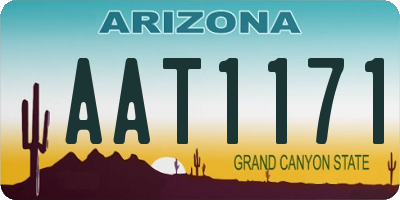 AZ license plate AAT1171