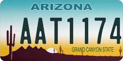 AZ license plate AAT1174