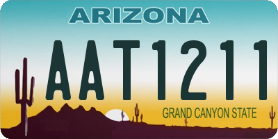 AZ license plate AAT1211