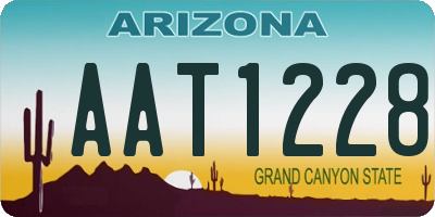 AZ license plate AAT1228