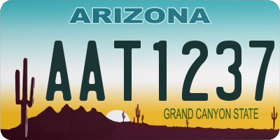 AZ license plate AAT1237