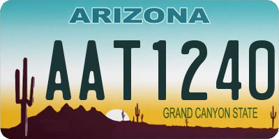 AZ license plate AAT1240