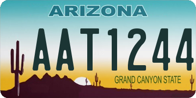 AZ license plate AAT1244