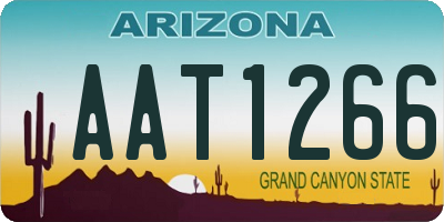 AZ license plate AAT1266