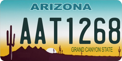 AZ license plate AAT1268
