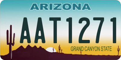 AZ license plate AAT1271