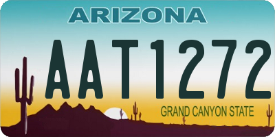 AZ license plate AAT1272