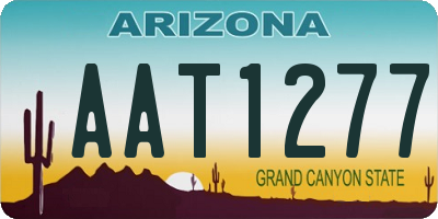 AZ license plate AAT1277