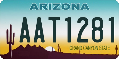 AZ license plate AAT1281