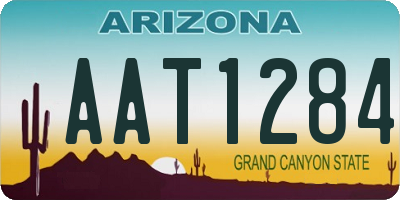 AZ license plate AAT1284