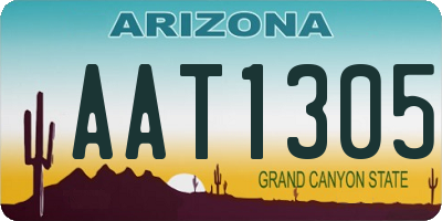 AZ license plate AAT1305