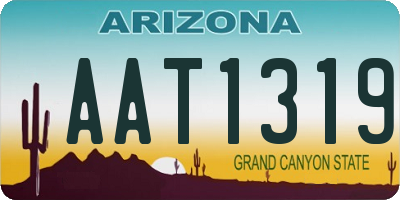 AZ license plate AAT1319