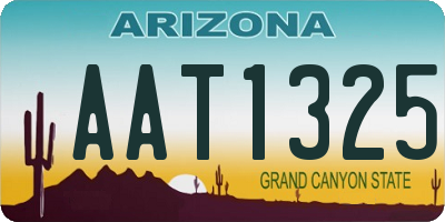 AZ license plate AAT1325