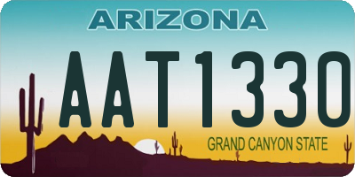 AZ license plate AAT1330