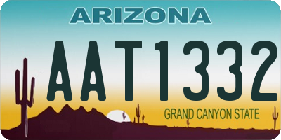 AZ license plate AAT1332