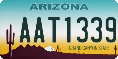 AZ license plate AAT1339