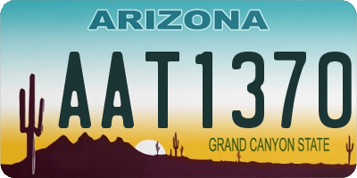 AZ license plate AAT1370
