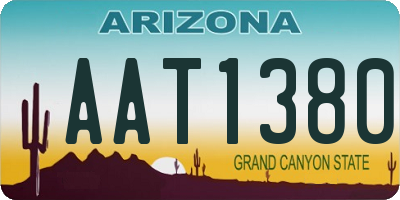 AZ license plate AAT1380