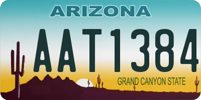 AZ license plate AAT1384